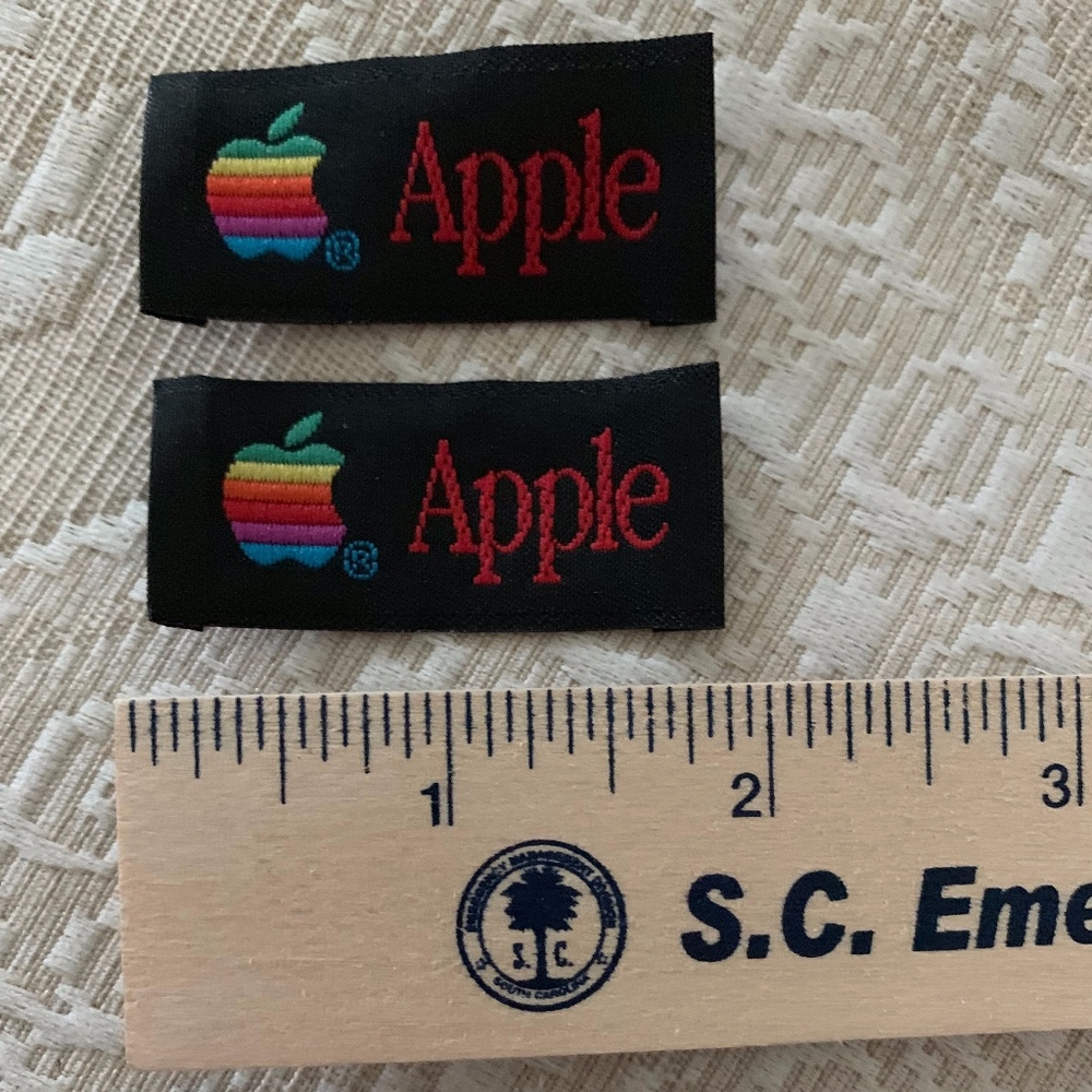 4 Apple Computer Cloth Labels
